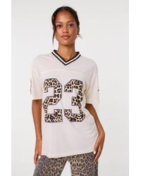 Pink Vanilla - Leopard Detail Sports Jersey - Lyst