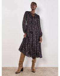 Apricot - Constellation Shimmer Satin Midaxi Dress - Lyst