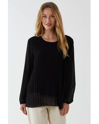 Blue Vanilla - Long Sleeve Pleated Top - Lyst