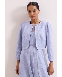 Phase Eight - Sakura Embroidered Cropped Jacket - Lyst