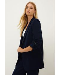 Oasis - Oversized Roll Sleeve Tailored Blazer - Lyst