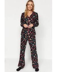 WOVCOR - 2-Piece Christmas Print Cotton Pyjama Set - Lyst