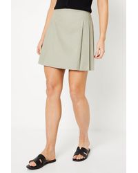 Oasis - Linen Pleated Skirt - Lyst