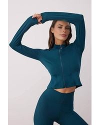 WOVCOR - Zip Up Stand Collar Fitted Sports Jacket W/ Contour Panels - Lyst