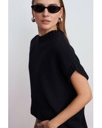 Dilvin - Oversized Ribbed Knit Sweater Vest - Lyst