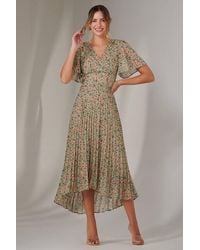 Jolie Moi - Charlotte Pleated Chiffon Midaxi Dress - Lyst