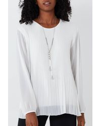 Blue Vanilla - Long Sleeve Pleated Top - Lyst
