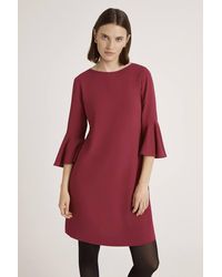 Finery London - Izzy Rich Crepe Long Sleeve Short Dress - Lyst