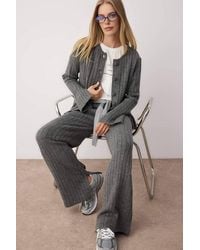 WOVCOR - 2-Piece Soft Texture Knit Sweater & Wide Leg Pants Set - Lyst