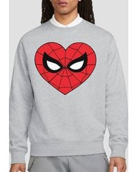 Marvel - Spiderman Classic Heart Sweatshirt, Athletic Heather - Lyst