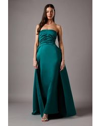Coast - Bandeau Structured Column Maxi Bridesmaid Dress With Overskirt - Lyst