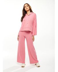 Liquorish - Oversized Hooded Sweatshirt W/ Front Pocket - Lyst