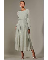 Jolie Moi - Long Sleeve Chiffon Midaxi Dress - Lyst