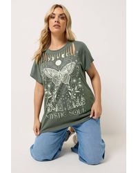 Yours - Laser Cut Slogan T-Shirt - Lyst