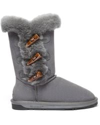 EverAu Australia - Real Sheepskin Ashy Horn Toggle Buttons Tall Boots W/ Tpr Sole - Lyst
