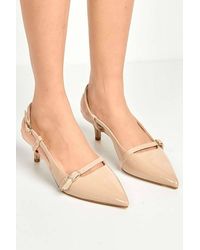 Miss Diva - Moranna Buckle Strap Kitten Heel Court Shoes - Lyst