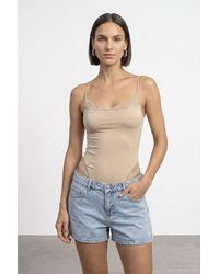 Dilvin - Lace Sleeveless Slim-Fit Bodysuit Blouse - Lyst