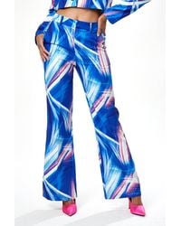 Liquorish - Graphic Print Suit Trouser - Lyst