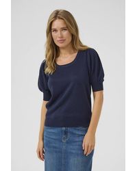 Kaffe - Regina Round Neck Half Sleeve Pullover - Lyst