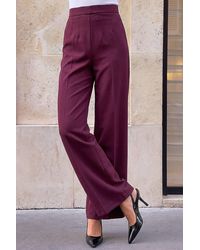 Roman - Petite Wide Leg Ponte Stretch Trouser - Lyst