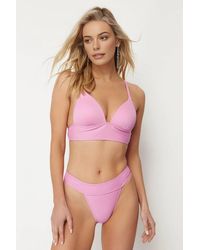WOVCOR - Textured Regular Waist Bikini Bottom W/ Minimal High Leg Fit - Lyst