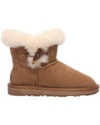 EverAu Australia - Real Sheepskin Robin Horn Toggle Button Mini Boots W/ Tpr Sole - Lyst