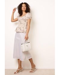 Blue Vanilla - Elasticated Waist Short Sleeve Square Top - Lyst
