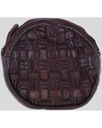 Ashwood Leather - Leather Round Woven Crossbody Bag W/ Adjustable Strap - Lyst