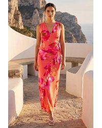 D.u.s.k - Floral Frill Maxi Dress - Lyst