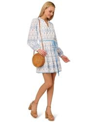 Adrianna Papell - Flounce Hem Short Dress - Lyst