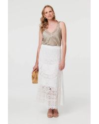 Izabel London - Crochet Textured High Waist Maxi Skirt - Lyst