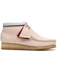 Clarks - Walla Boot Rb Combination Leather Ankle Boots, Wallabee, Lace Up - Lyst