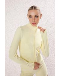 WOVCOR - Zip Up Stand Collar Fitted Sports Jacket W/ Contour Panels - Lyst