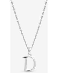 Simply Silver - Sterling Plated Initial Pendant - Lyst