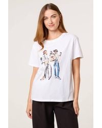 Blue Vanilla - Short Sleeve Slip On Round Neck Top - Lyst