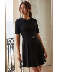 Roman - Belted Fit & Flare Dress - Lyst