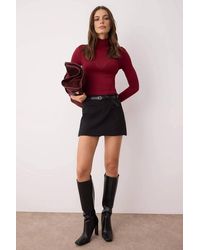 WOVCOR - Belted Mini Skort W/ Pocket Detail - Lyst