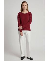 Izabel London - Long Sleeve Relaxed Lightweight Knit Top - Lyst