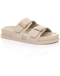 AJVANI - Flatform Double Buckle Footbed Sandals - Lyst