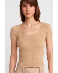 Dilvin - Slim Fit Ribbed Textured Blouse - Lyst