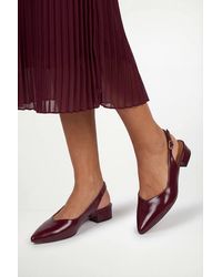 Wallis - Isla Faux Leather Slingback Pointed Flats - Lyst