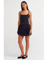 Dilvin - Cotton Poplin Balloon Mini Skirt - Lyst