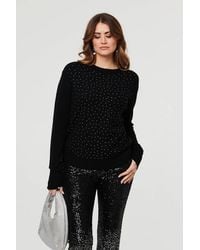 Izabel London - Sparkle Detail Relaxed Jumper - Lyst