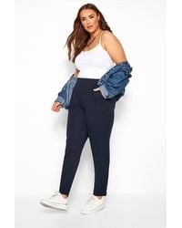 Yours - Double Pleat Jersey Stretch Joggers - Lyst