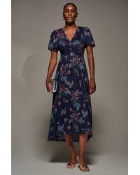 Jolie Moi - Mesh Short Sleeve Midaxi Dress - Lyst