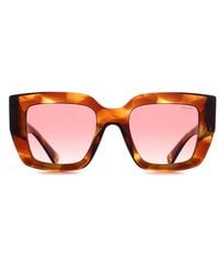 Miu Miu - Square Striped Tobacco Gradient Mub05S - Lyst