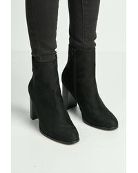 Miss Diva - Alathea Round Toe Block Heel Ankle Boots - Lyst