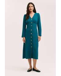 Finery London - Caprice Long Sleeve Crepe Midi Dress - Lyst