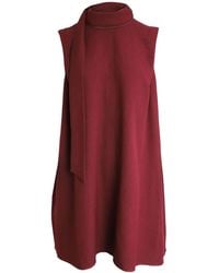 Victoria Beckham - Preloved Tie-Neck Sleeveless Flared Mini Dress - Lyst