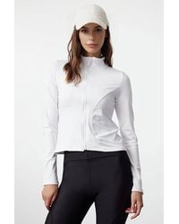 WOVCOR - Zip Up Stand Collar Fitted Sports Jacket W/ Contour Panels - Lyst